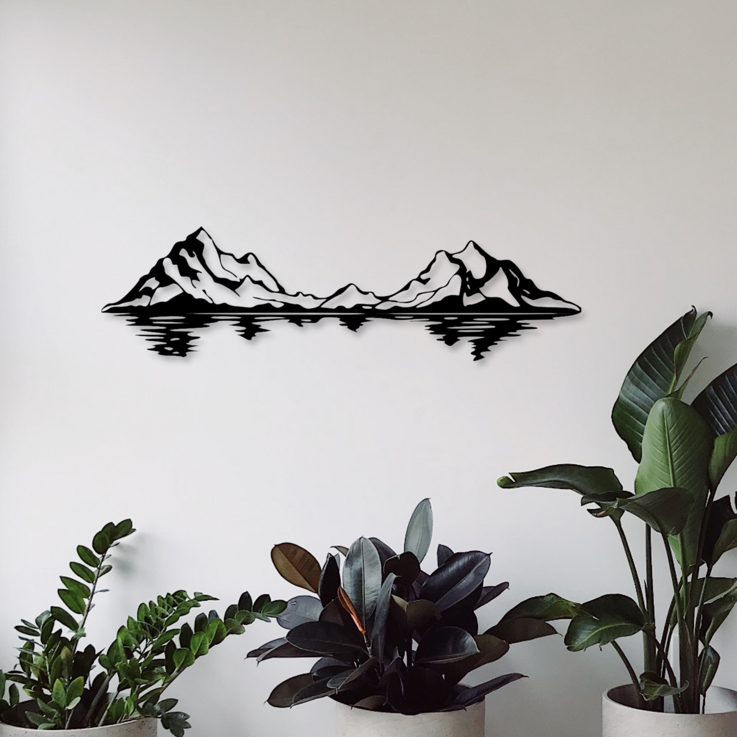 Wandbild aus Holz: Berglandschaft mit See | Deko, Wandkunst, Geschenk für Bergsteiger, Klettern