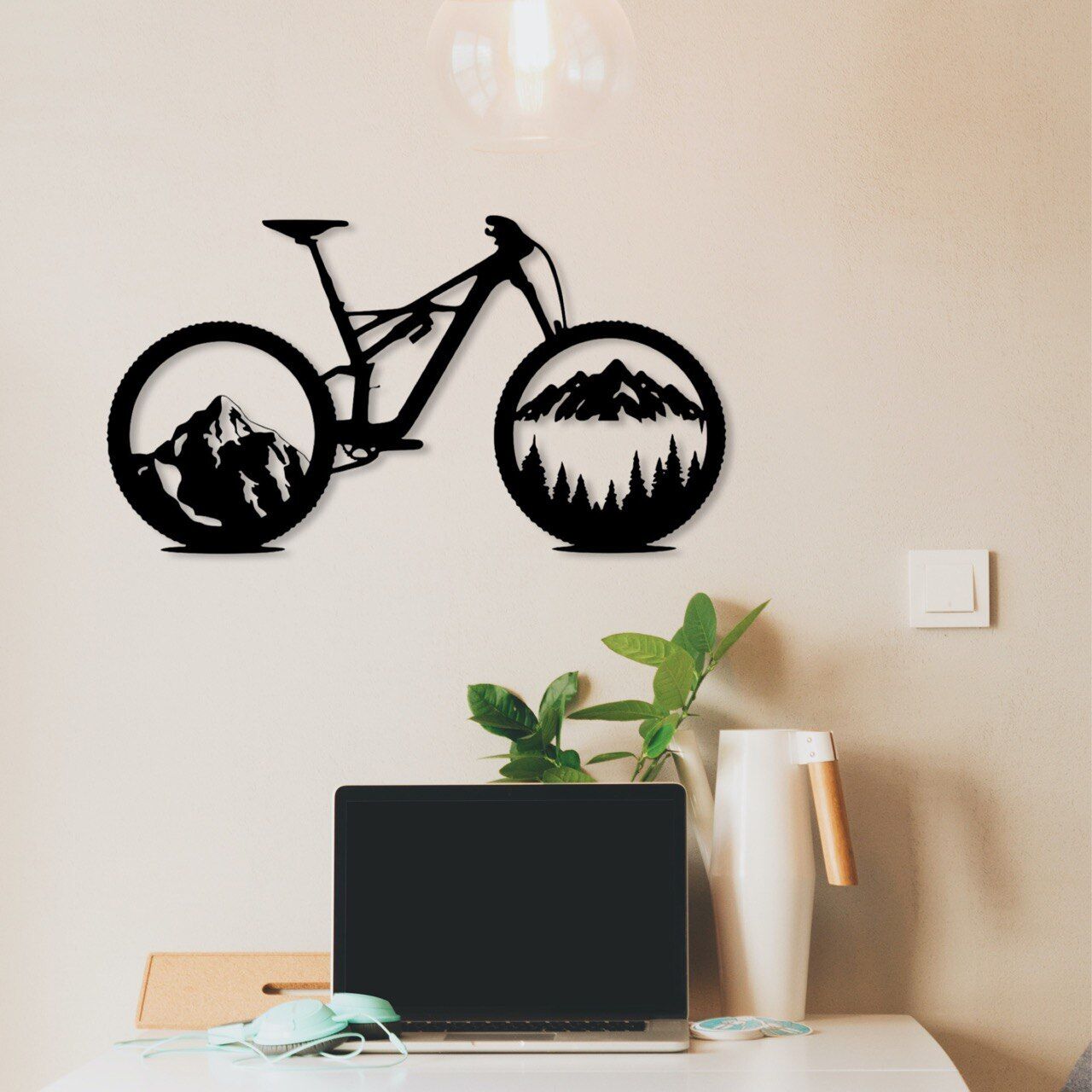 wandbild mountainbike Wandbild aus Holz: Mountainbike