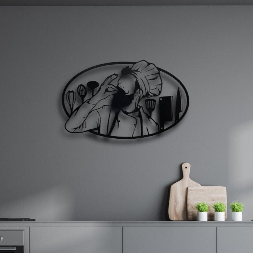 Wandbild Holzschild Küchen Deko Koch Wanddeko Geschenkidee Wand