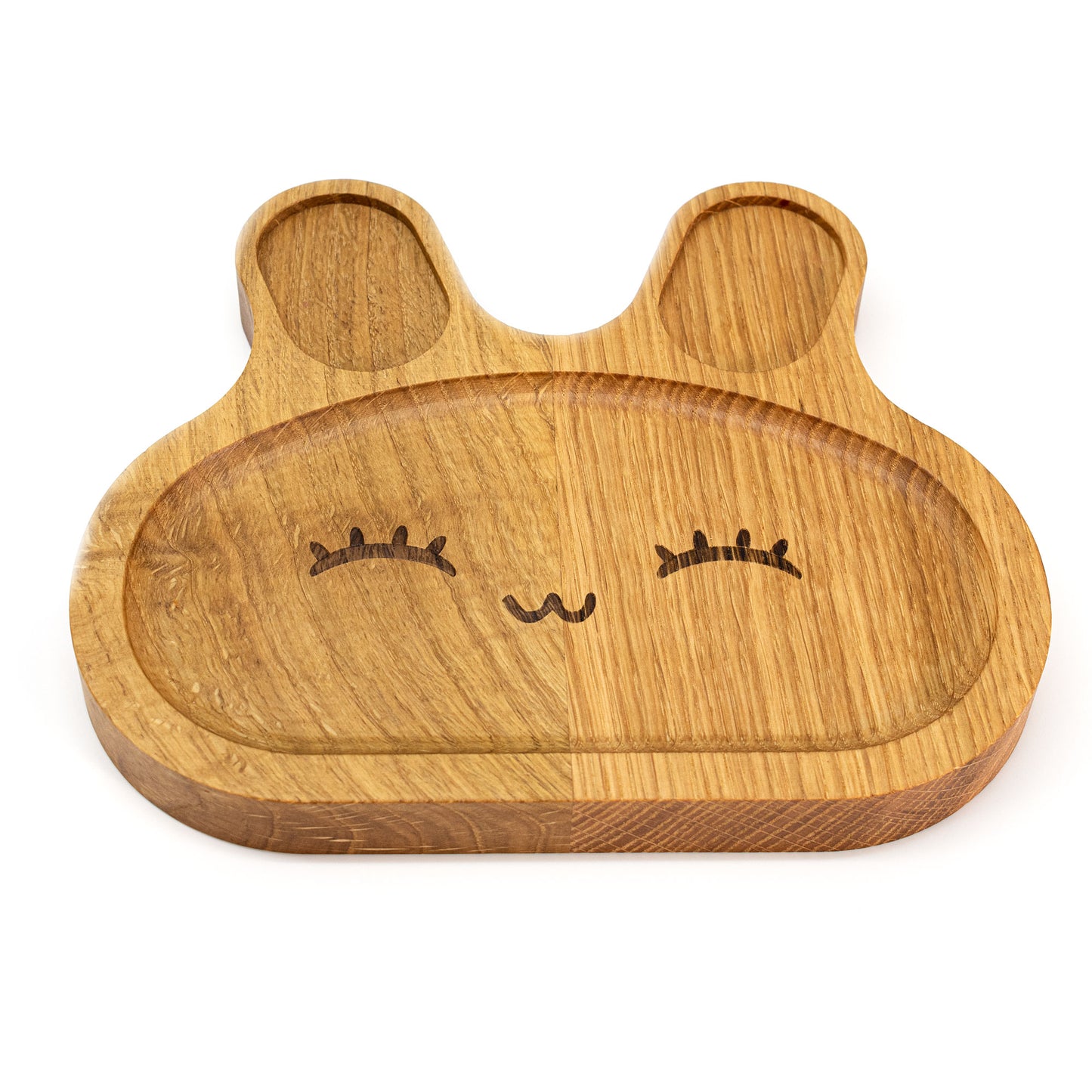 Servierteller Bärchen aus Eichenholz für Kinder / Geburtstagsgeschenk