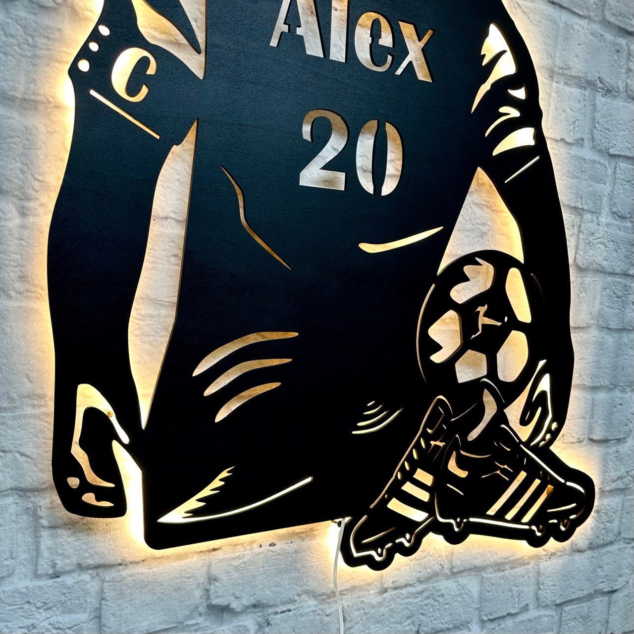 personalisiertes Geschenk für Fußball Spieler Fußballfreund Liebhaber Schild Kindergeburtstag Fußballturnier Trainer Fußballschild Fußballer