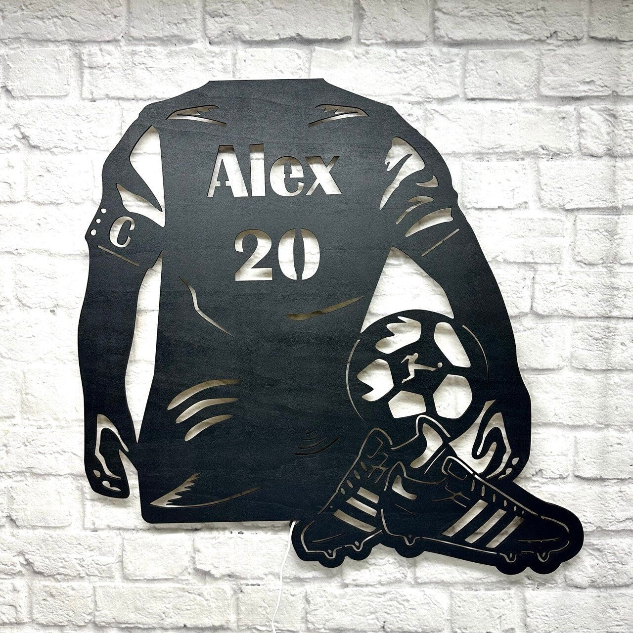 personalisiertes Geschenk für Fußball Spieler Fußballfreund Liebhaber Schild Kindergeburtstag Fußballturnier Trainer Fußballschild Fußballer