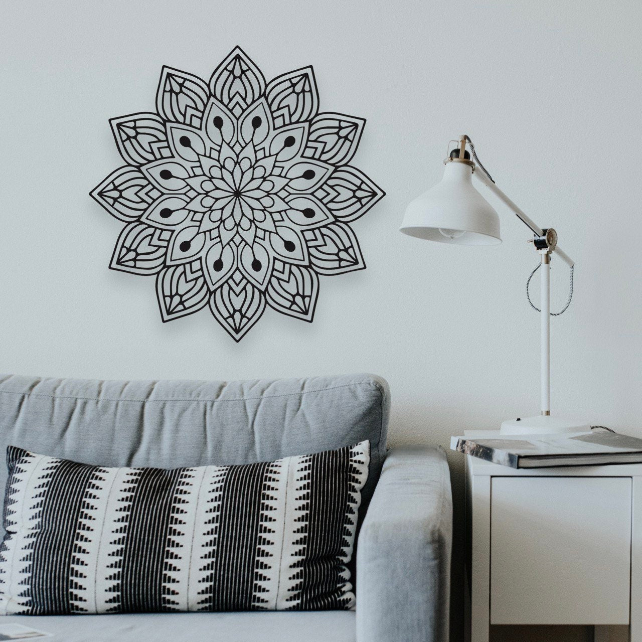 Wandbild aus Holz Mandala Holzschild zum Aufkleben Naturverbundenheit Deko Wandkunst spirituelles Geburtstagsgeschenk Hinduismus Meditation
