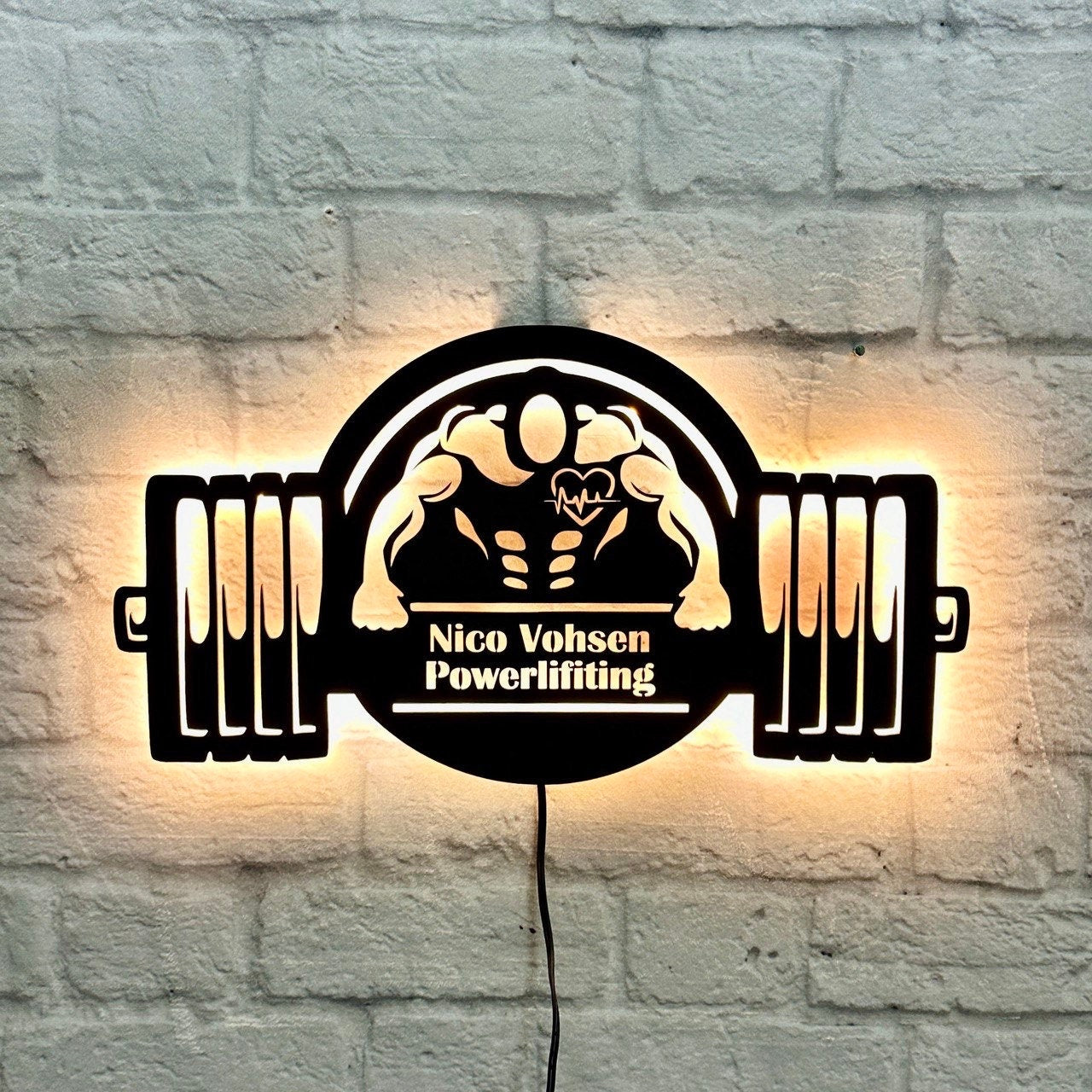 Personalisiertes Geschenk für Fitness Trainer Fitnessfreund Liebhaber Schild Geburtstag Powerlifter Fitnessschild Bodybuilder Gewichteheber