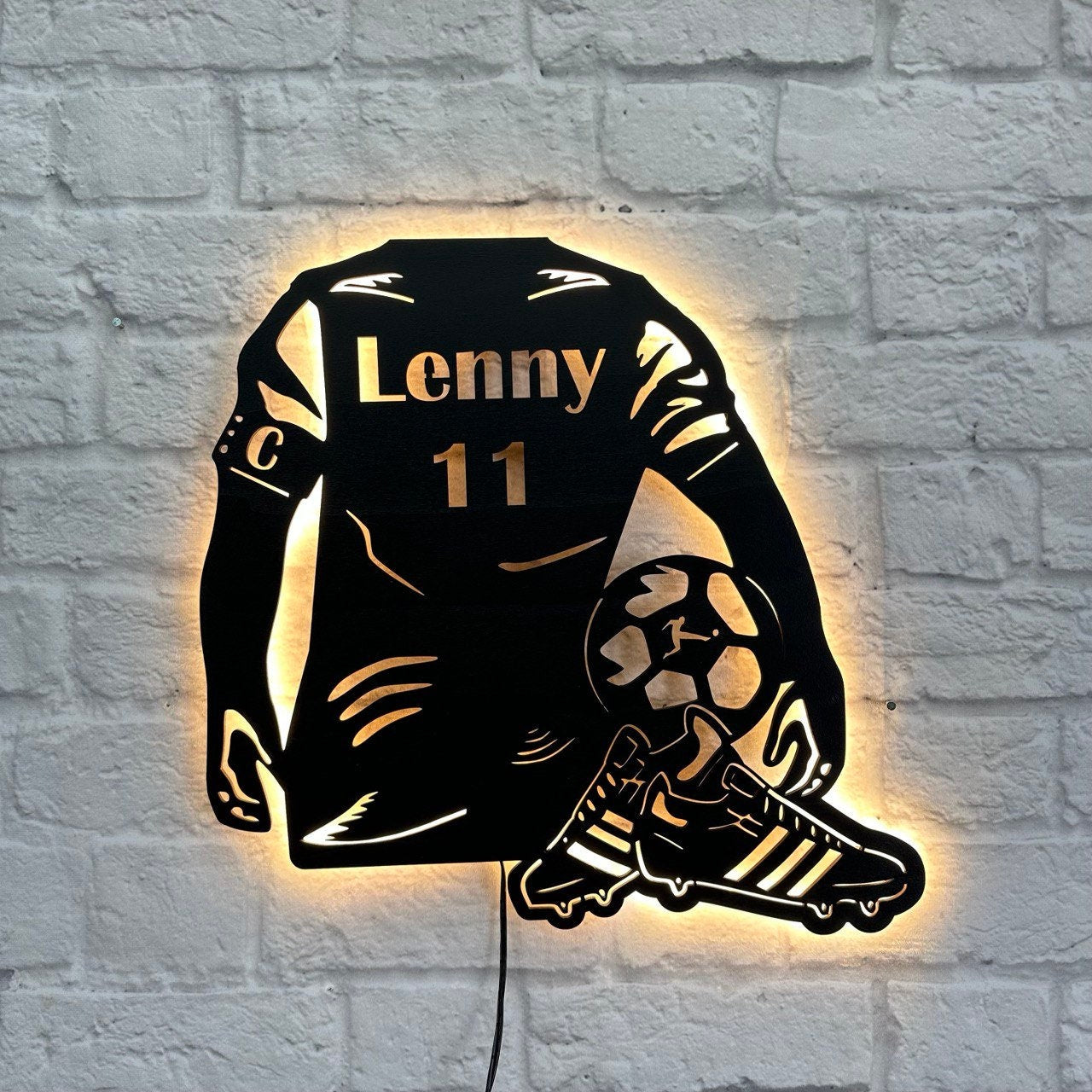 personalisiertes Geschenk für Fußball Spieler Fußballfreund Liebhaber Schild Kindergeburtstag Fußballturnier Trainer Fußballschild Fußballer