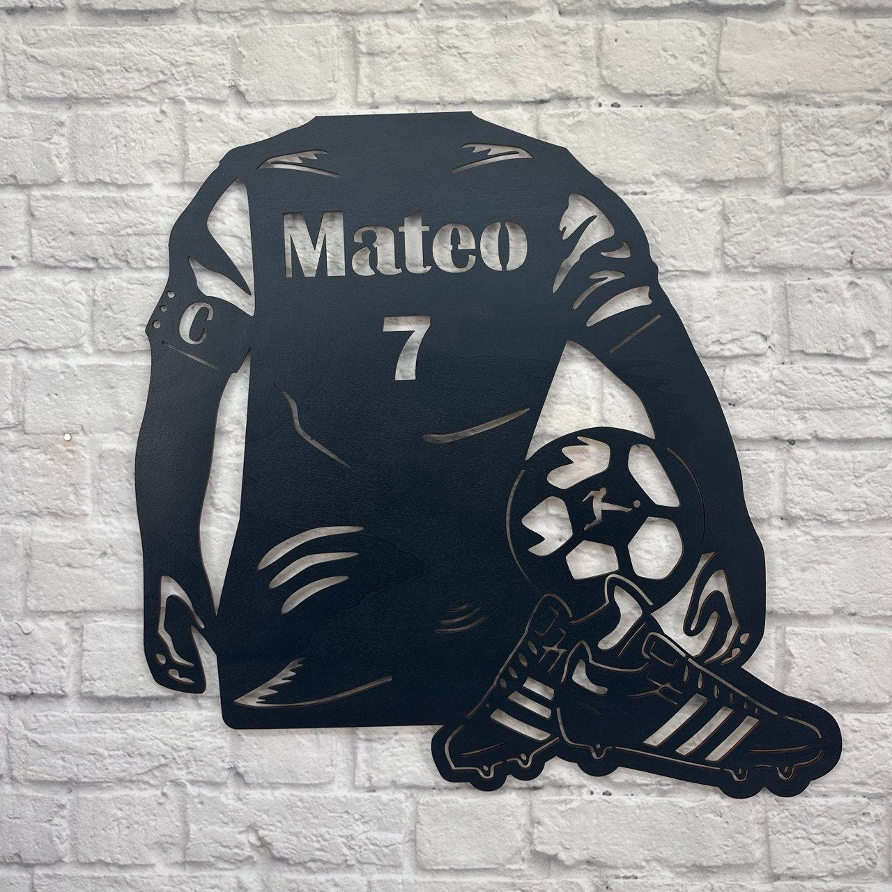 personalisiertes Geschenk für Fußball Spieler Fußballfreund Liebhaber Schild Kindergeburtstag Fußballturnier Trainer Fußballschild Fußballer