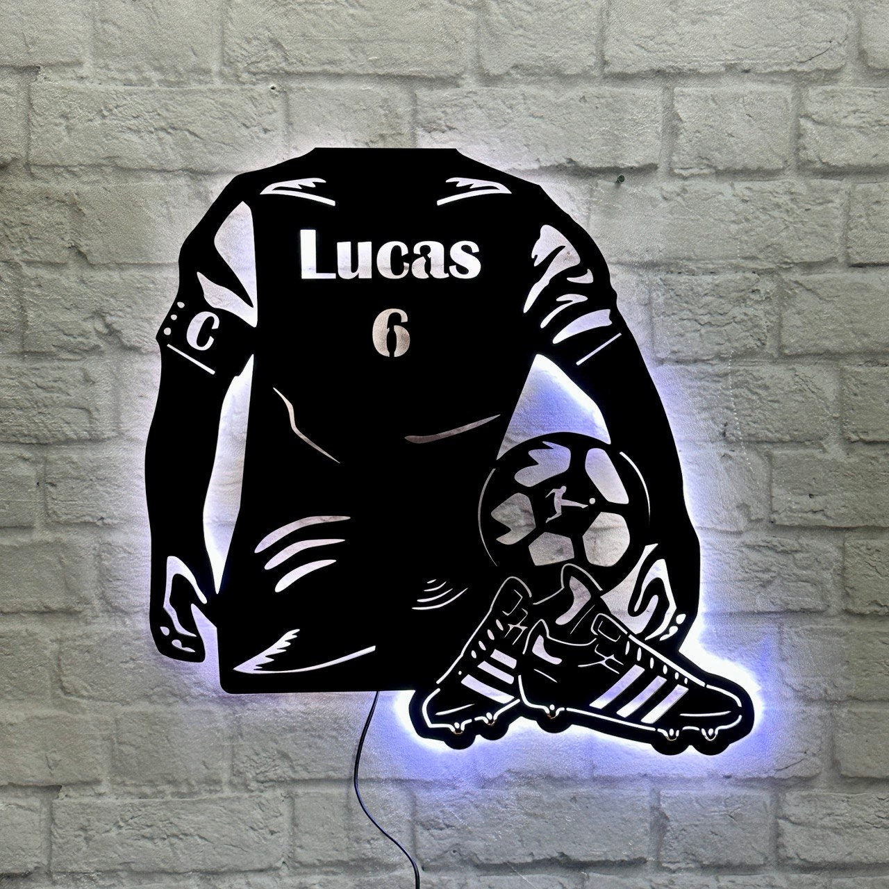 personalisiertes Geschenk für Fußball Spieler Fußballfreund Liebhaber Schild Kindergeburtstag Fußballturnier Trainer Fußballschild Fußballer