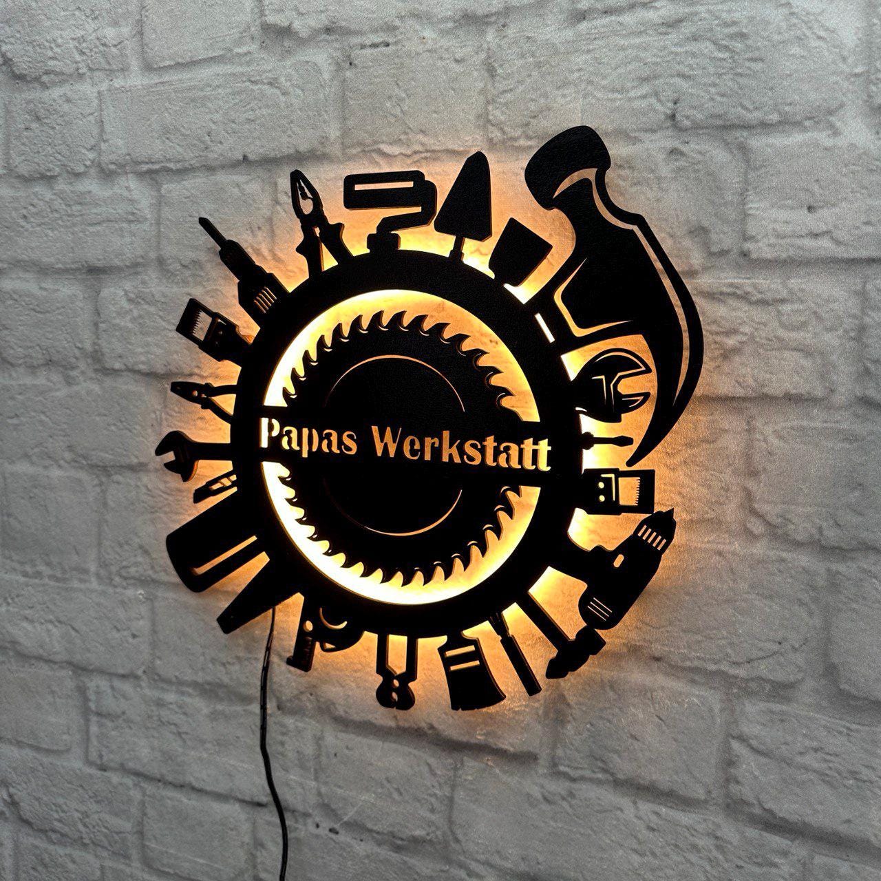 personalisiertes Geschenk für Papa Handwerker Haustechniker Schild Wanddeko Männer Geburtstag Vater Jubiläum Handwerksmeister Hausservice