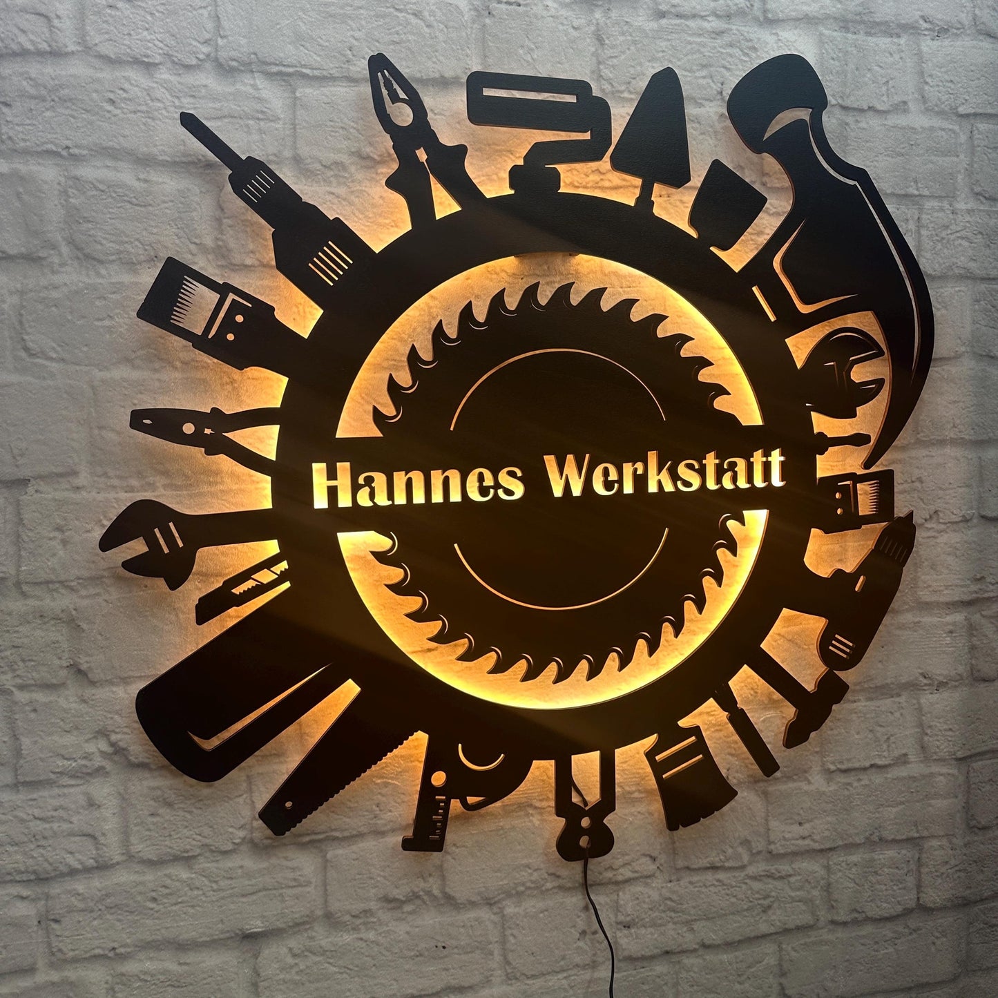 personalisiertes Geschenk für Papa Handwerker Haustechniker Schild Wanddeko Männer Geburtstag Vater Jubiläum Handwerksmeister Hausservice