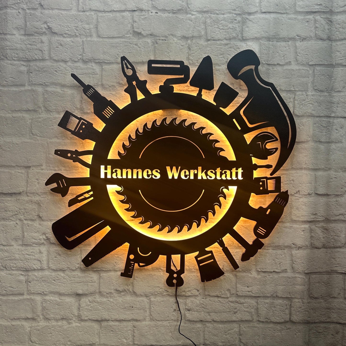 personalisiertes Geschenk für Papa Handwerker Haustechniker Schild Wanddeko Männer Geburtstag Vater Jubiläum Handwerksmeister Hausservice
