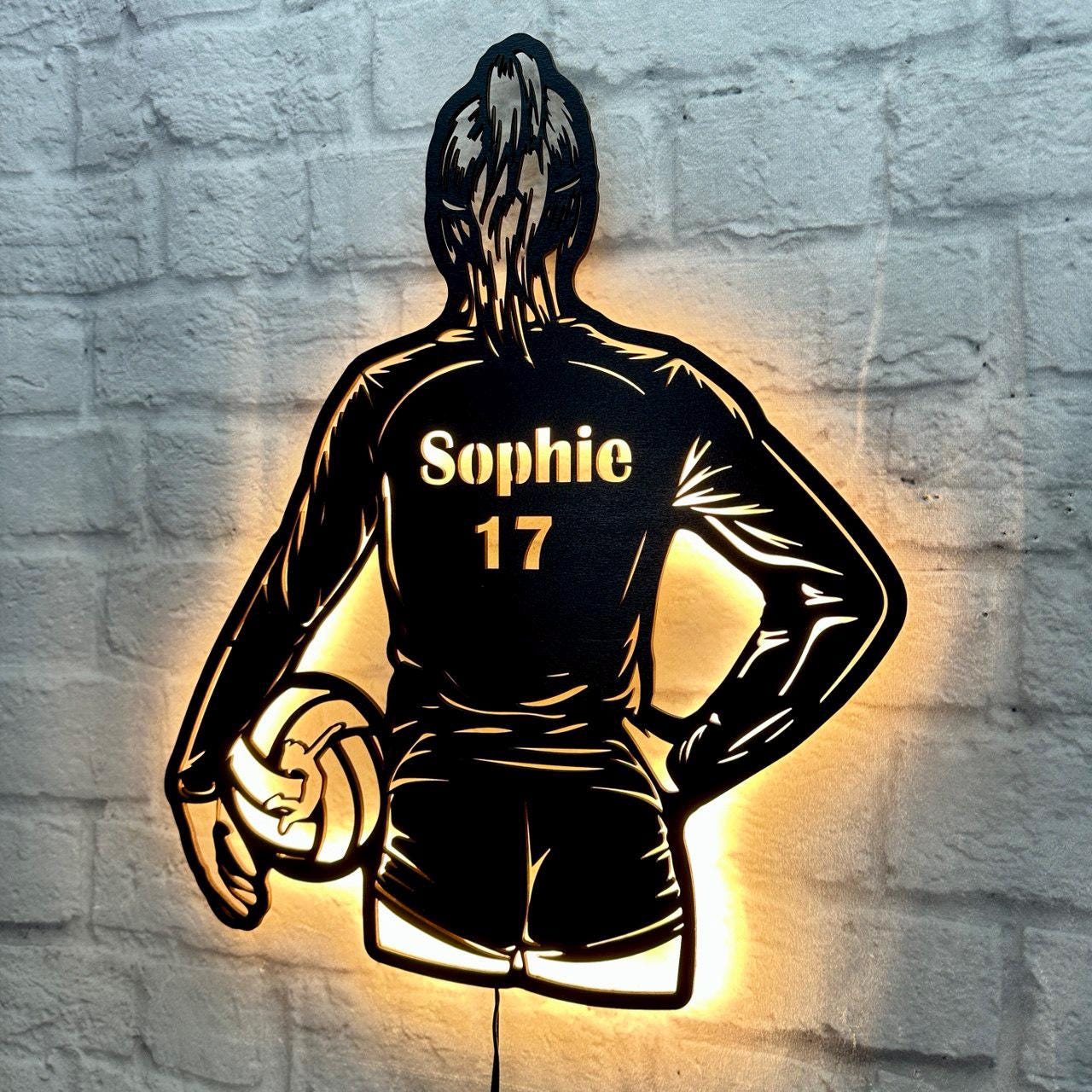 personalisiertes Geschenk für Volleyball Spielerin Volleyballfreundin Liebhaber Schild Kindergeburtstag Volleyball Trainer Volleyballschild