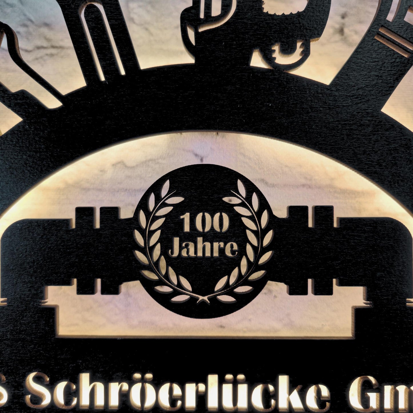 Wanddeko Geschenk für Heizungsbauer – personalisiertes Schild für Meister, Mitarbeiter, Jubiläum oder Geburtstag – Handwerker Deko