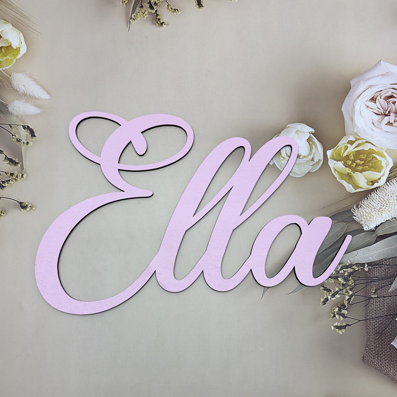 Personalisierter Namensschild aus Holz: Kinderzimmer Deko | Geschenk zur Babyparty, Türschild