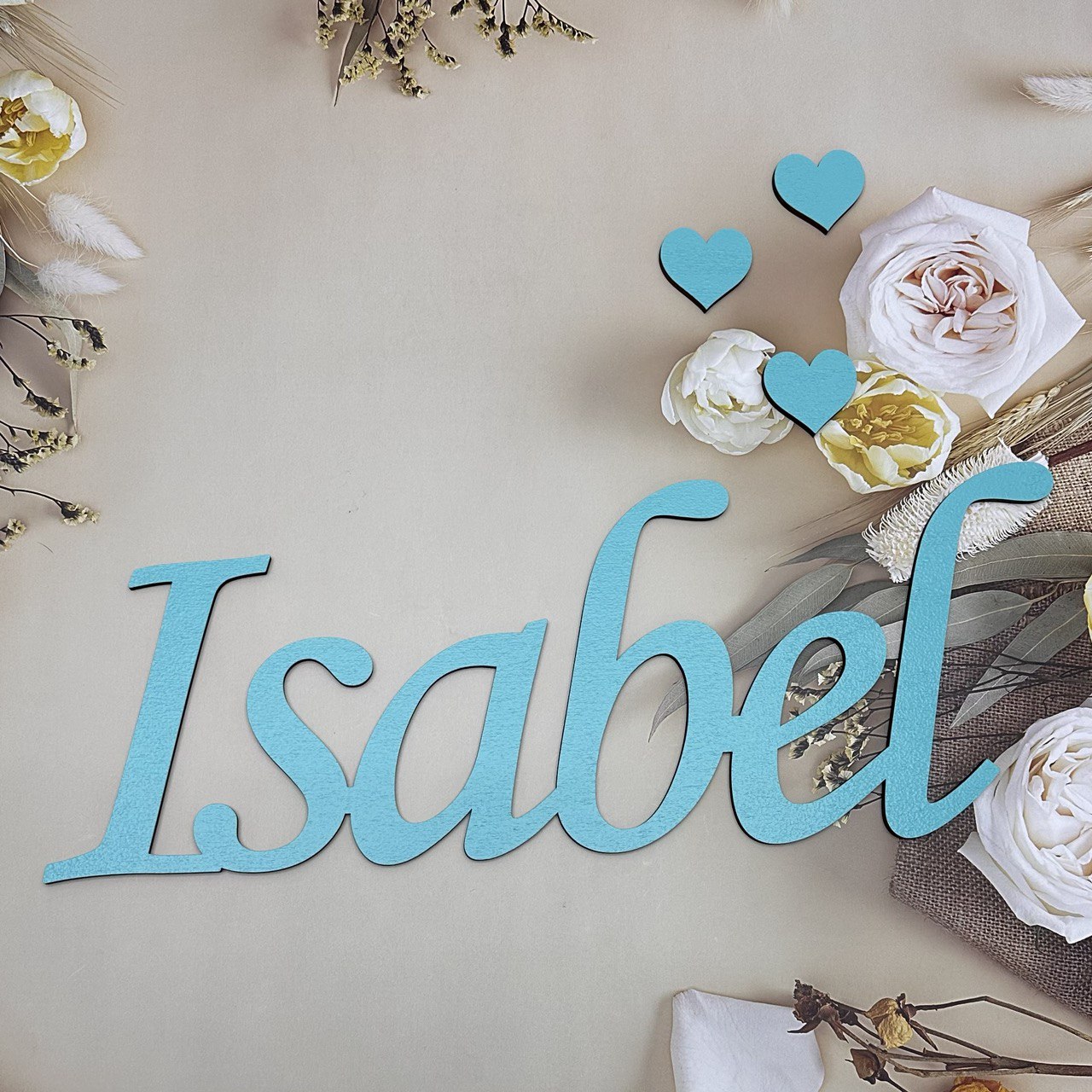 Personalisierter Namensschild aus Holz: Kinderzimmer Deko | Geschenk zur Babyparty, Türschild