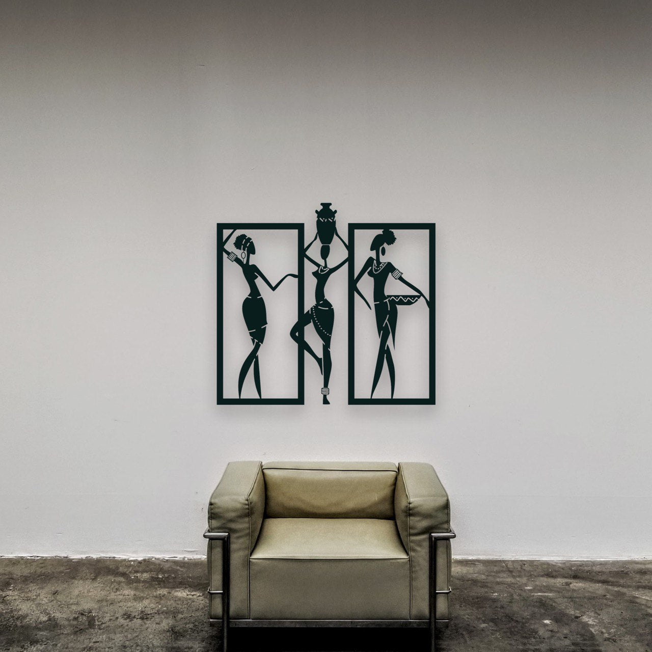 Wandbild aus Holz: Afrikanische Frauen | Ethnische Deko, Afroamerikanische Wandkunst, Geschenk