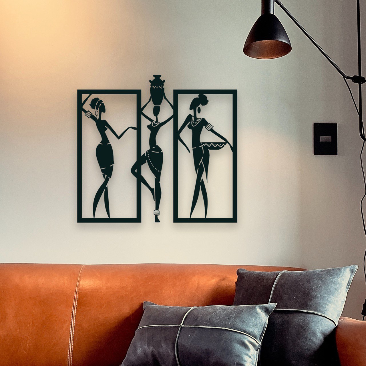 Wandbild aus Holz: Afrikanische Frauen | Ethnische Deko, Afroamerikanische Wandkunst, Geschenk