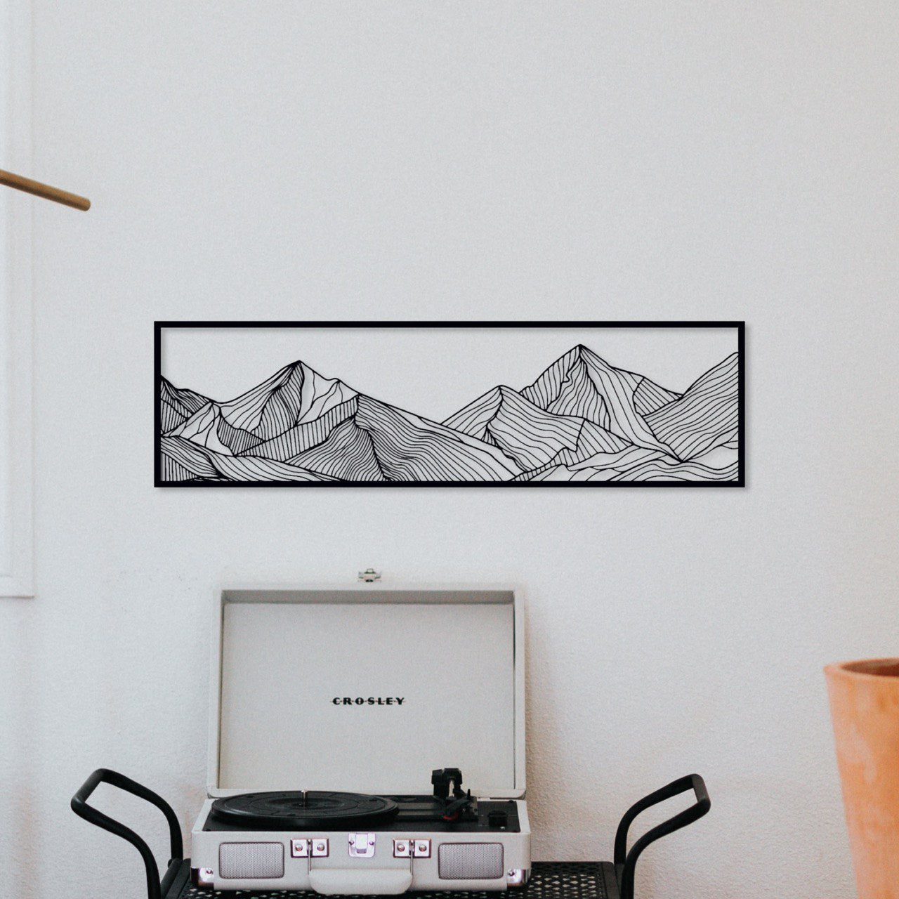 Wandbild aus Holz: Berglandschaft | Holzschild Deko, Geschenk für Bergsteiger, Wandern & Klettern