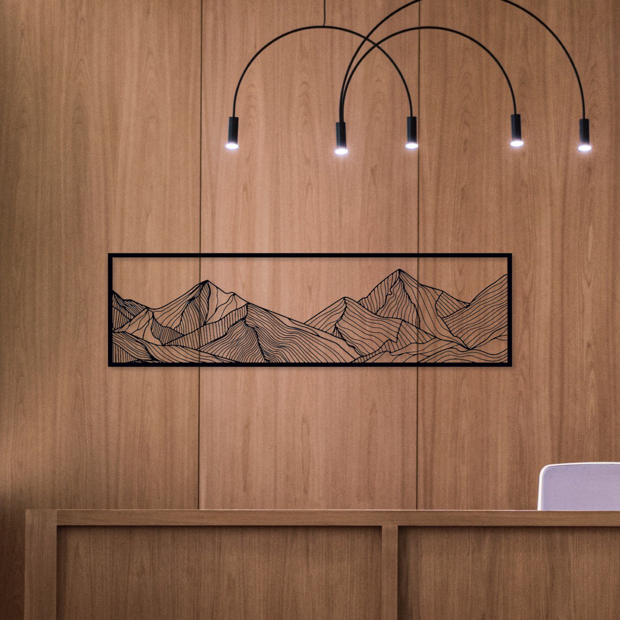 Wandbild aus Holz: Berglandschaft | Holzschild Deko, Geschenk für Bergsteiger, Wandern & Klettern