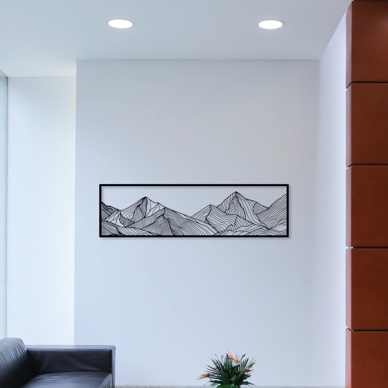 Wandbild aus Holz: Berglandschaft | Holzschild Deko, Geschenk für Bergsteiger, Wandern & Klettern