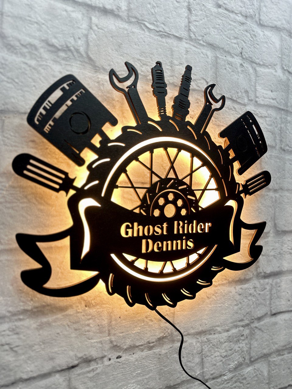 Geschenk für Motorradfahrer: Wanddeko | Biker, Zweirad-Mechaniker | Werkstatt, Geburtstag, Jubiläum