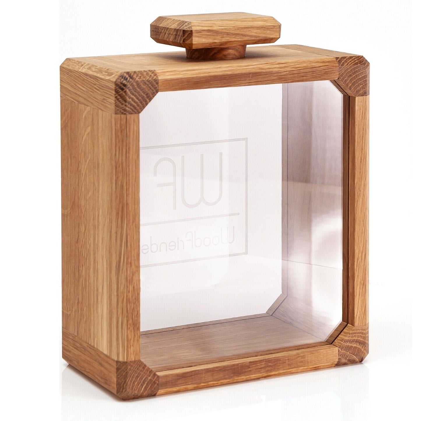 WoodFriends Weinkorkenbox aus Eichenholz Geschenk Weinliebhaber Sammler Flasche