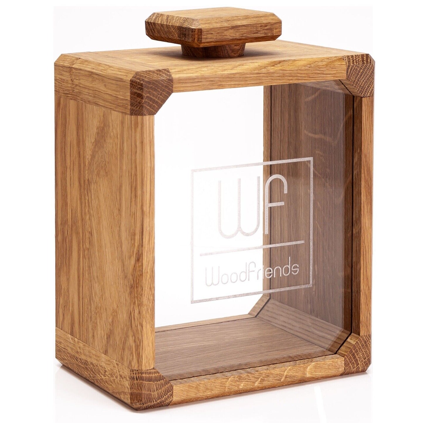 WoodFriends Weinkorkenbox aus Eichenholz Geschenk Weinliebhaber Sammler Flasche