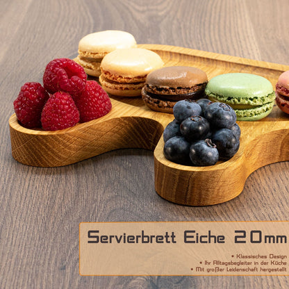 Servierteller Bärchen aus Eichenholz für Kinder / Geburtstagsgeschenk