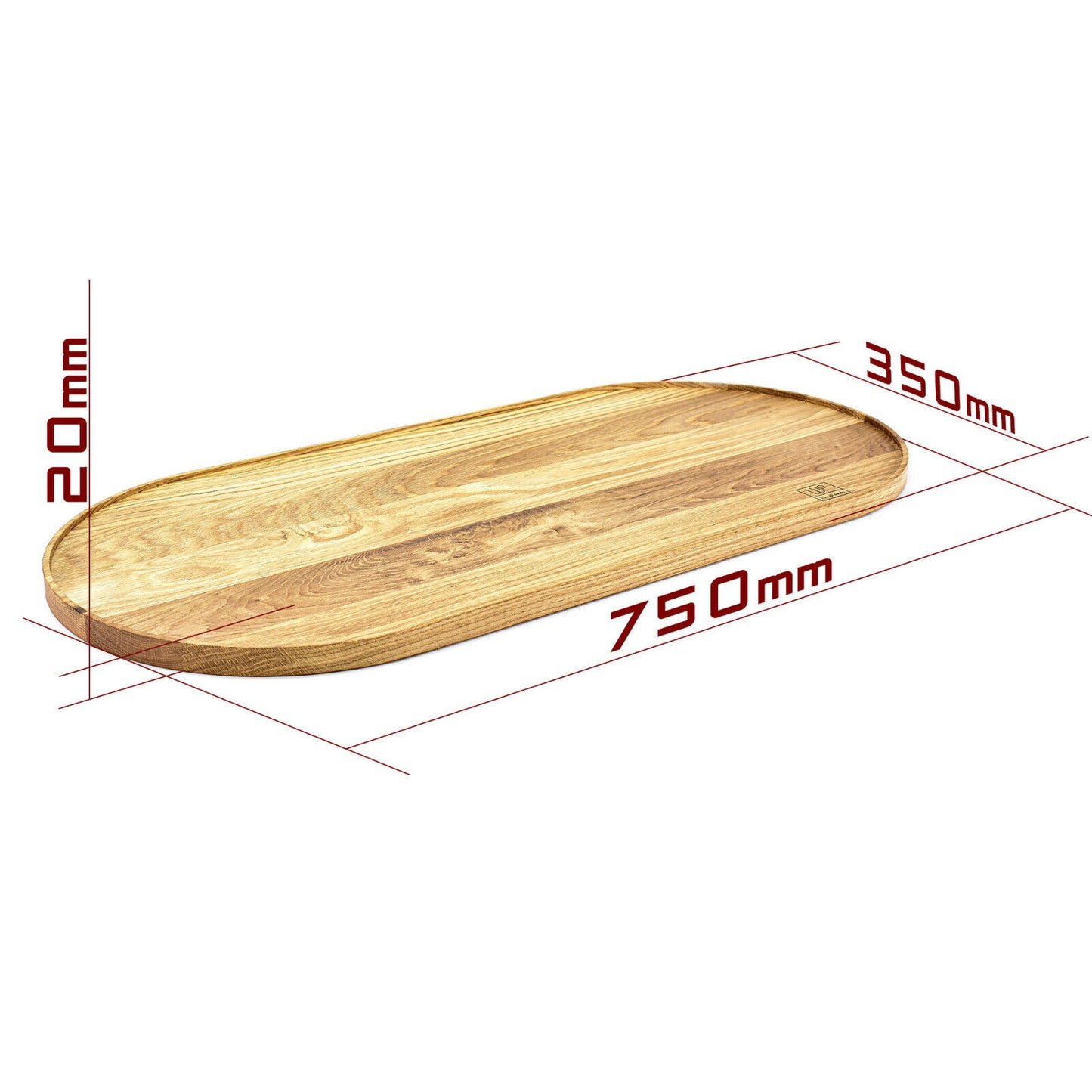 Servierteller Servierbrett XXL Eichenholz groß Massivholz Küchenbrett Set Holz