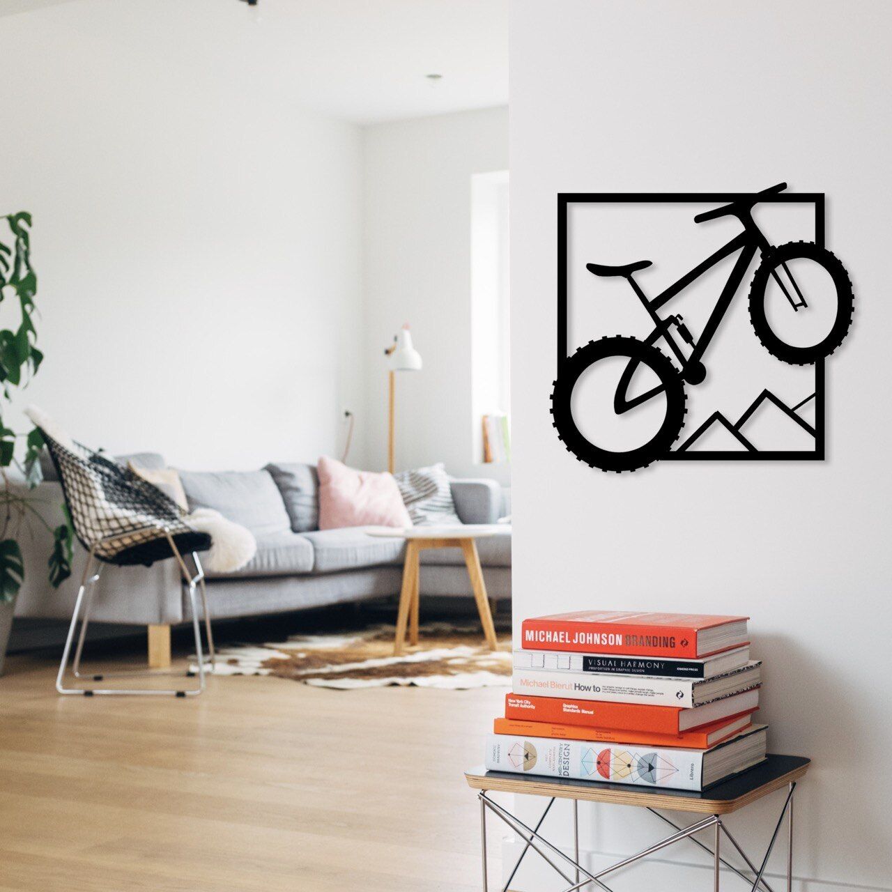 Wandbild aus Holz: Mountainbike | Holzschild für Fahrradliebhaber, Deko & Wandkunst zum Aufkleben