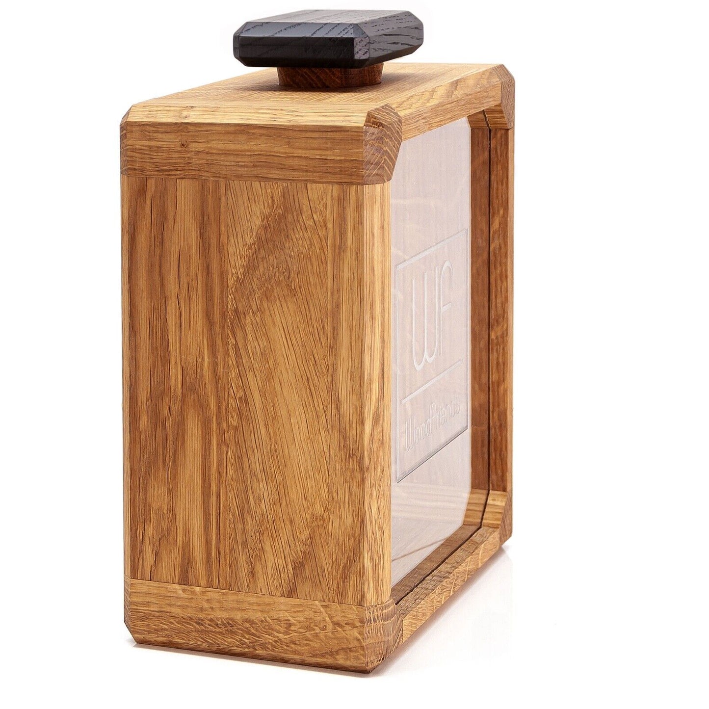 WoodFriends Weinkorkenbox aus Eichenholz Geschenk Weinliebhaber Sammler Flasche