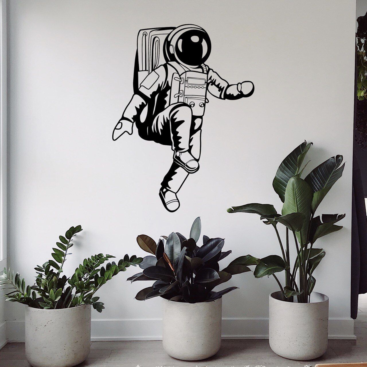 Wandbild aus Holz: Astronaut | Holzschild zum Aufkleben, Kinderzimmer Deko, Raumfahrer