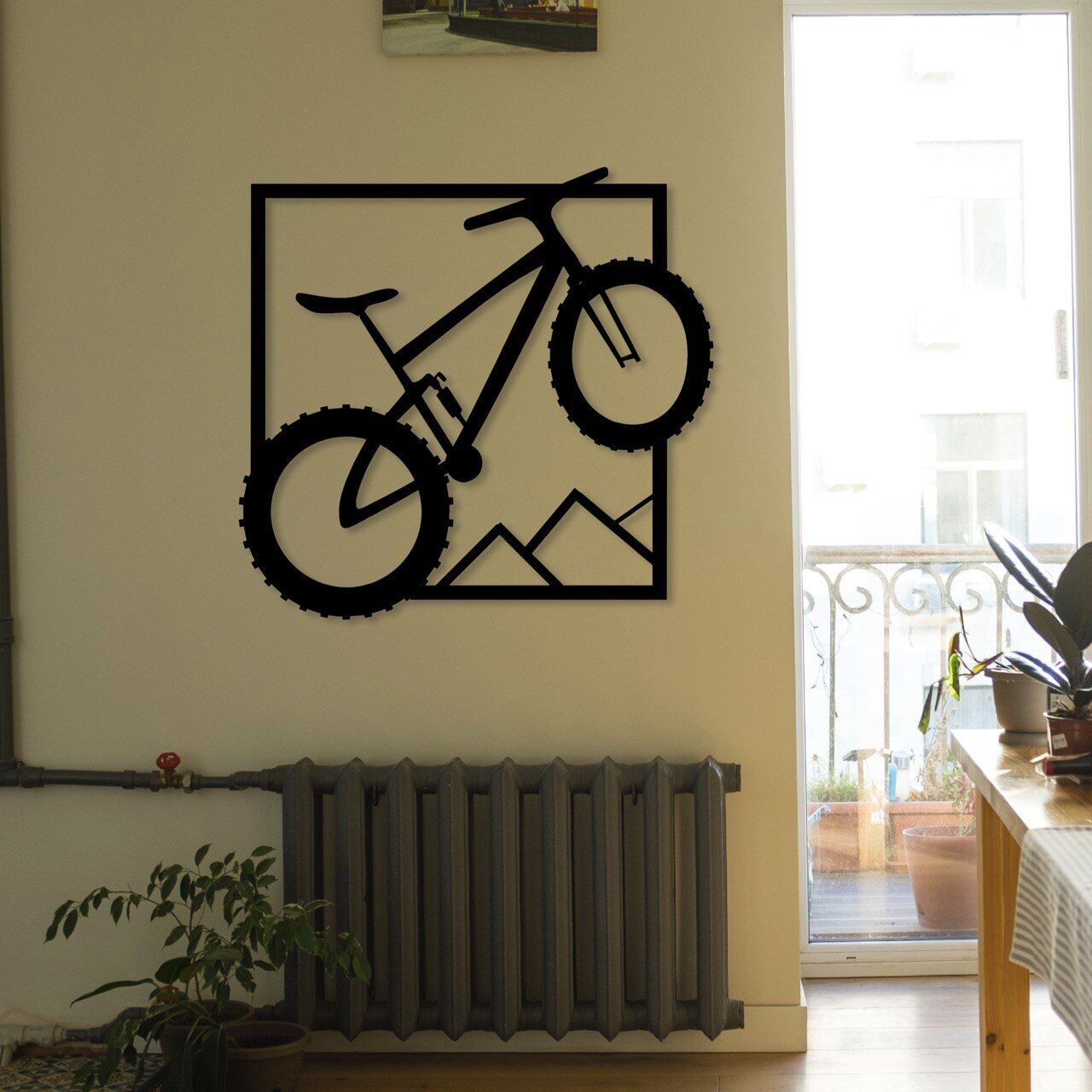 Wandbild aus Holz: Mountainbike | Holzschild für Fahrradliebhaber, Deko & Wandkunst zum Aufkleben