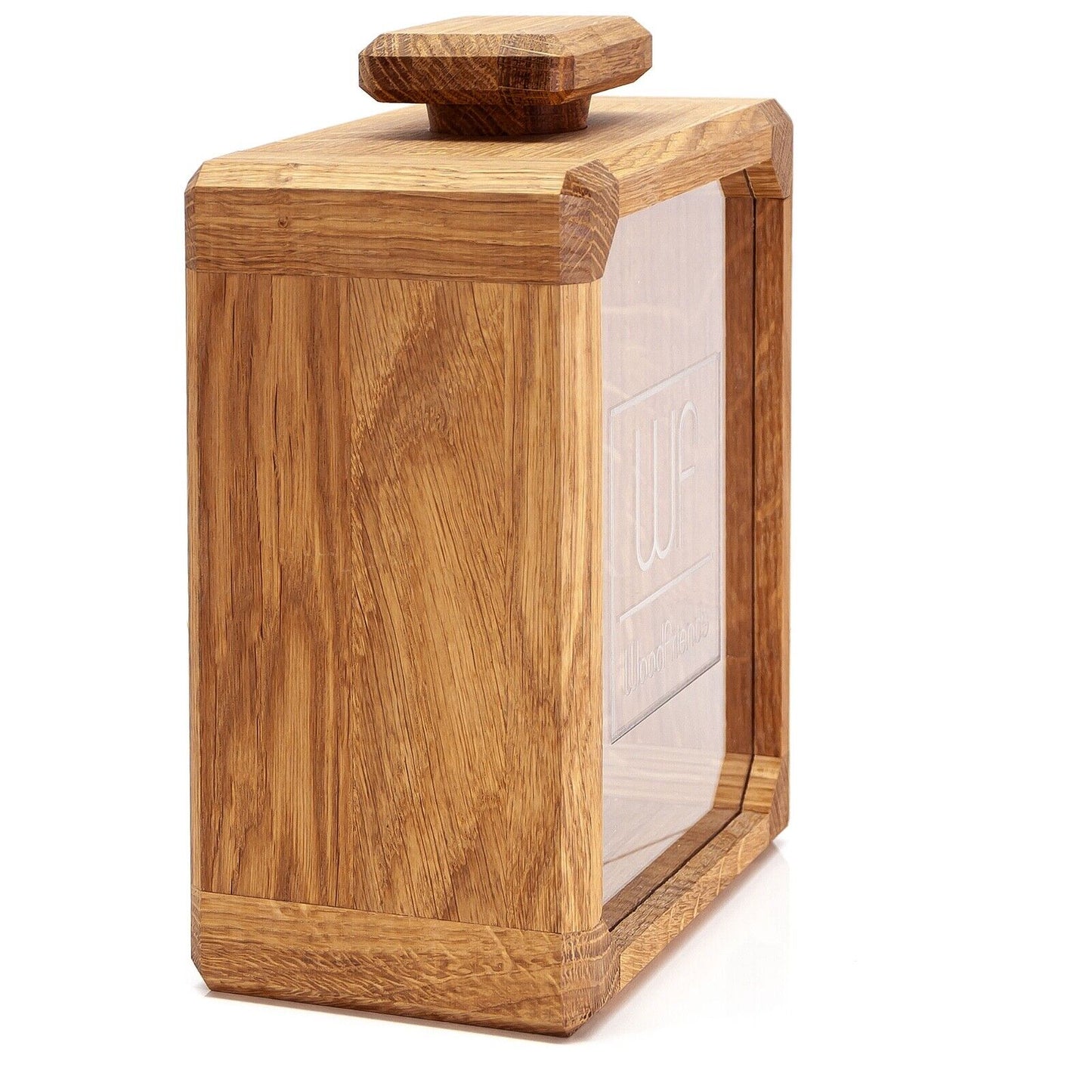 WoodFriends Weinkorkenbox aus Eichenholz Geschenk Weinliebhaber Sammler Flasche