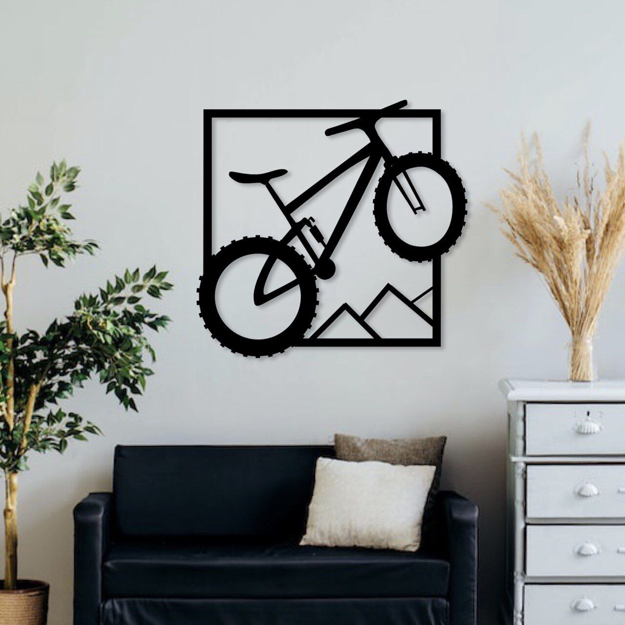 Wandbild aus Holz: Mountainbike | Holzschild für Fahrradliebhaber, Deko & Wandkunst zum Aufkleben