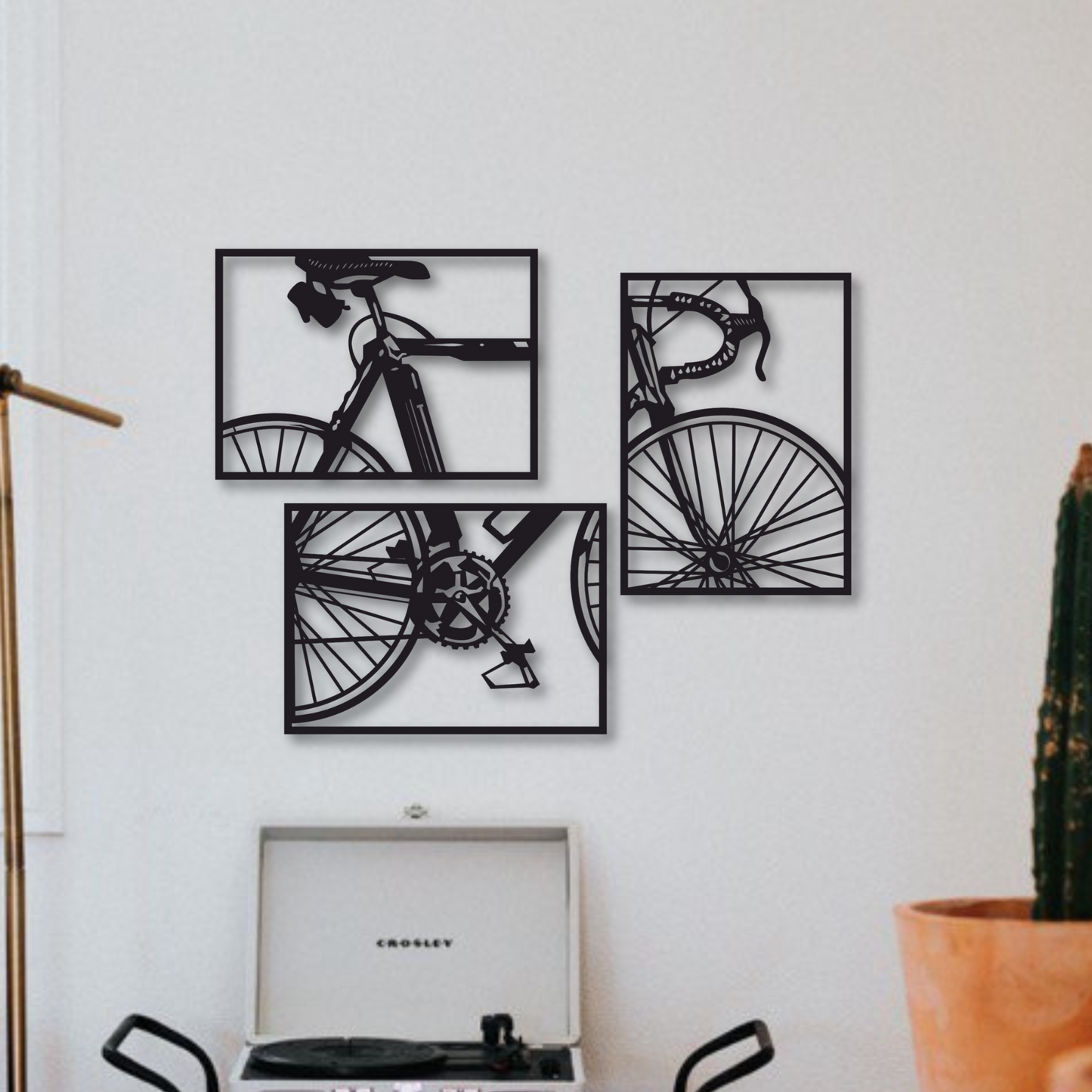 Wandbild aus Holz Rennrad Fahrrad Holzschild zum Aufkleben Fahrradliebhaber Deko