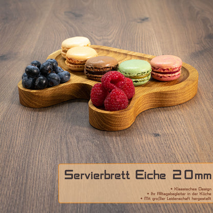 Servierteller Bärchen aus Eichenholz für Kinder / Geburtstagsgeschenk