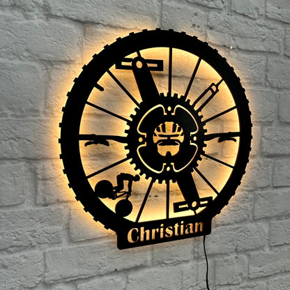 Personalisiertes Geschenk für Radfahrer: Wandkunst | Mountainbike, Rennrad, E-Bike, Geburtstagsgeschenk