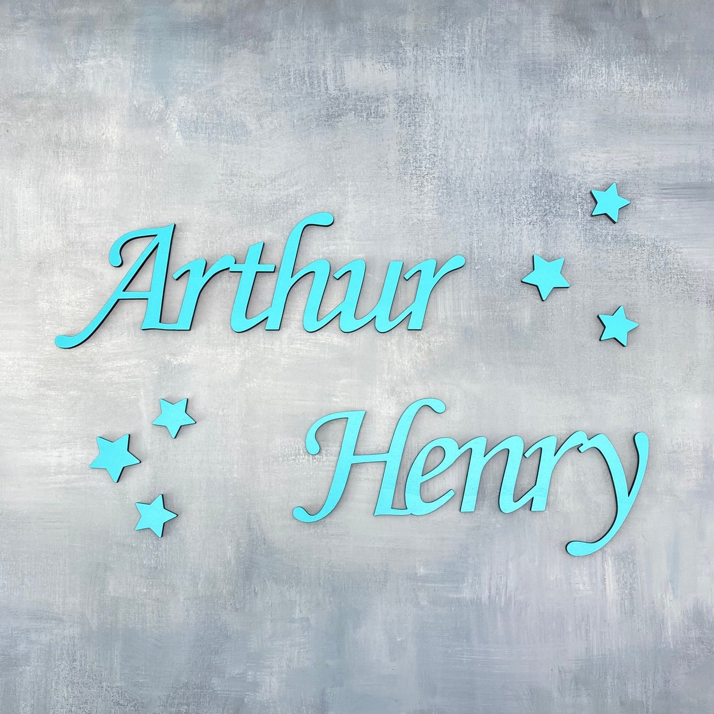 Namensschild aus Holz Personalisierter Schriftzug Kinderzimmer Dekoration Kinder Babyparty Geschenk Türschild Name inkl. Klebepads
