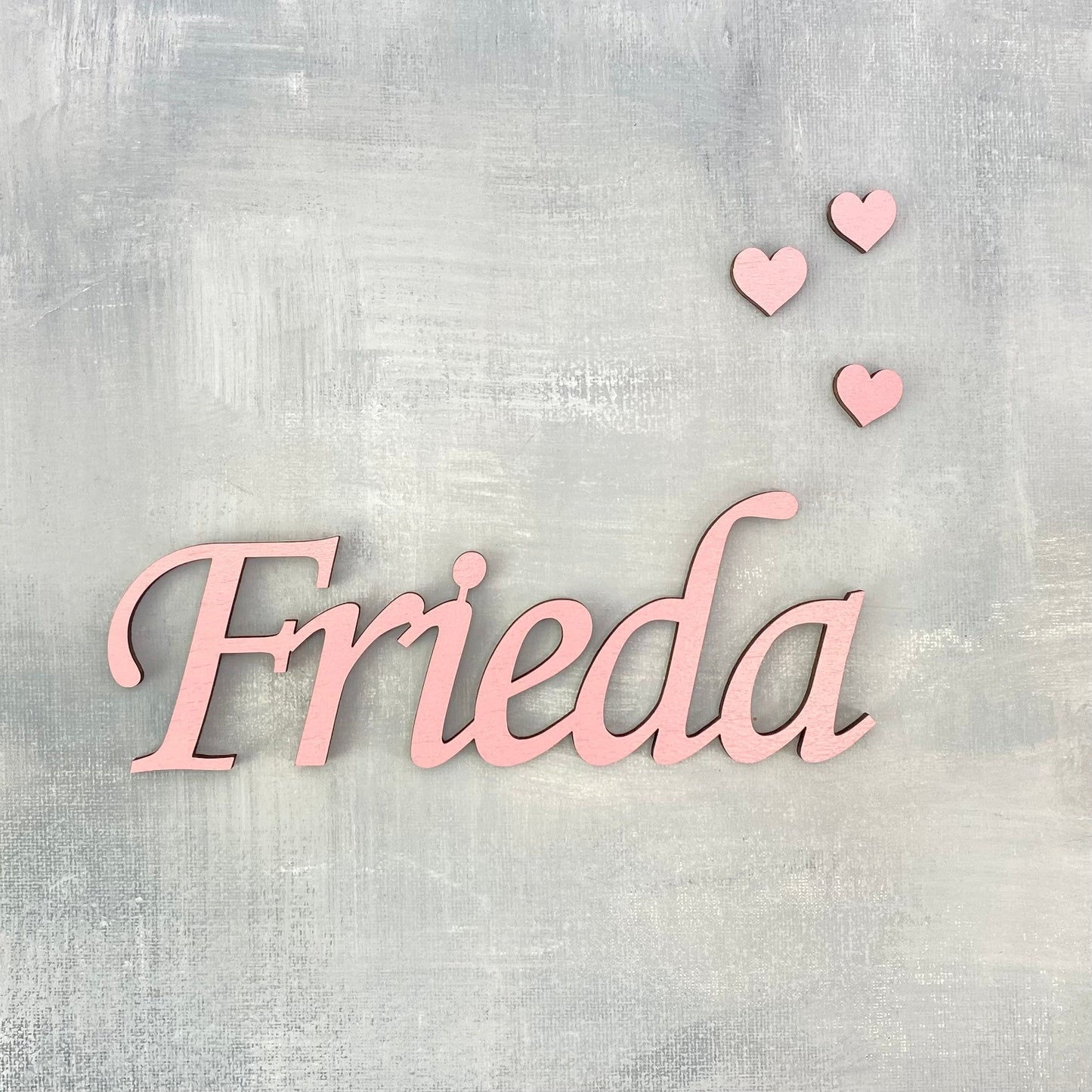 Namensschild aus Holz Personalisierter Schriftzug Kinderzimmer Dekoration Kinder Babyparty Geschenk Türschild Name inkl. Klebepads