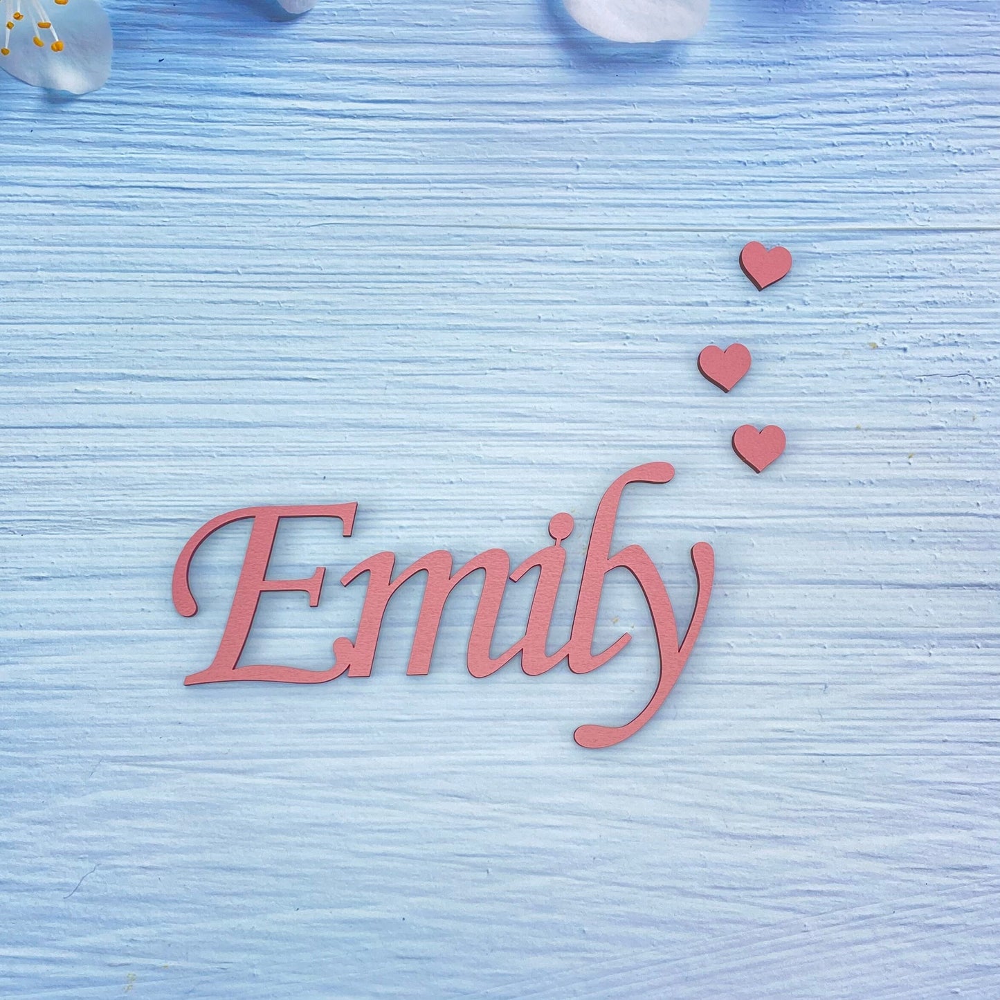 Namensschild aus Holz Personalisierter Schriftzug Kinderzimmer Dekoration Kinder Babyparty Geschenk Türschild Name inkl. Klebepads