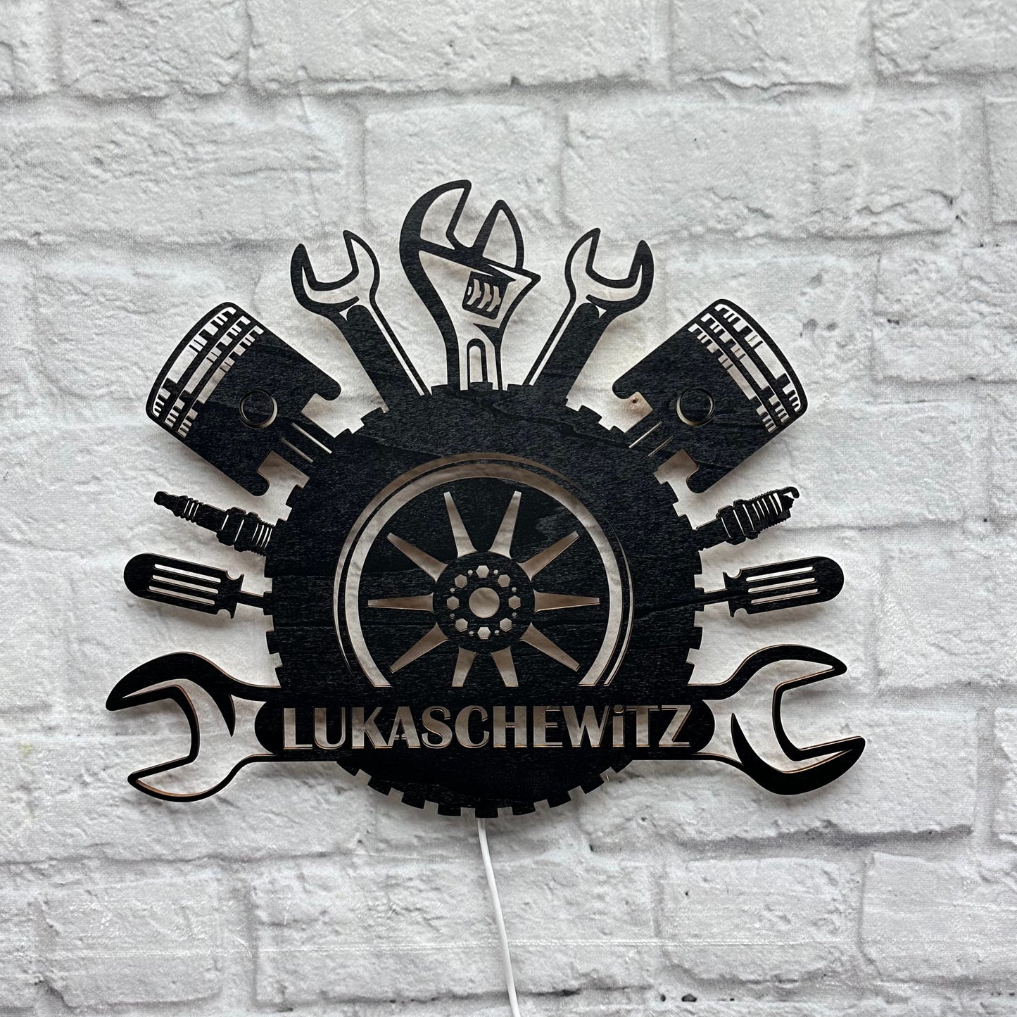 Geschenk für KFZ Meister Werkstattmitarbeiter Wanddeko Autowerkstatt Mechaniker Geburtstag Jubiläum Automechaniker