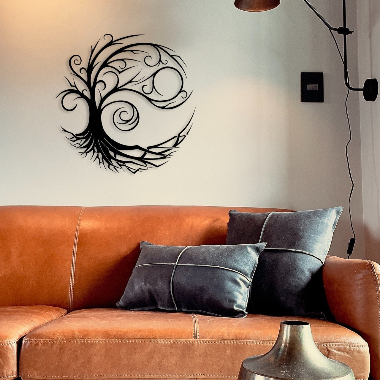 Lebensbaum Wanddeko Holz Wandkunst Holzdeko Baum des Lebens Holz Baum Dekoration Gemälde auf einem Holz Wand Dekor zum Aufkleben