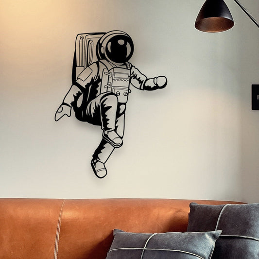 Wandbild aus Holz Astronaut Raumfahrer Holzschild zum Aufkleben Deko Wandkunst Geburtstagsgeschenk Kinder Zimmer Spaceman Bürokunst Weltall
