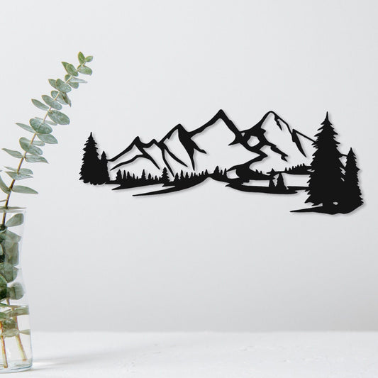 Wandbild aus Holz Berge Holzschild zum Aufkleben Berglandschaft Deko Wandkunst Geburtstagsgeschenk für Bergsteiger Wander Bergsport Klettern