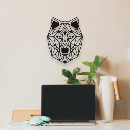 Wandbild aus Holz Wolf Holzschild zum Aufkleben Wölfe Wolfkopf Deko Wandkunst Geburtstagsgeschenk Jäger Wolfliebhaber Kinderzimmer Herren