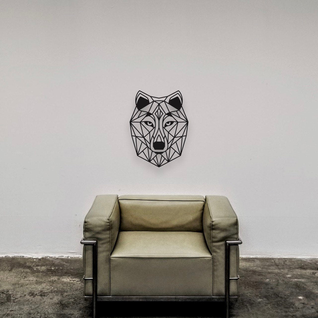 Wandbild aus Holz Wolf Holzschild zum Aufkleben Wölfe Wolfkopf Deko Wandkunst Geburtstagsgeschenk Jäger Wolfliebhaber Kinderzimmer Herren