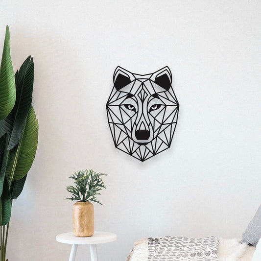 Wandbild aus Holz Wolf Holzschild zum Aufkleben Wölfe Wolfkopf Deko Wandkunst Geburtstagsgeschenk Jäger Wolfliebhaber Kinderzimmer Herren