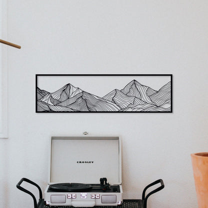 Wandbild aus Holz Berge Holzschild zum Aufkleben Berglandschaft Deko Wandkunst Geburtstagsgeschenk für Bergsteiger Wander Bergsport Klettern