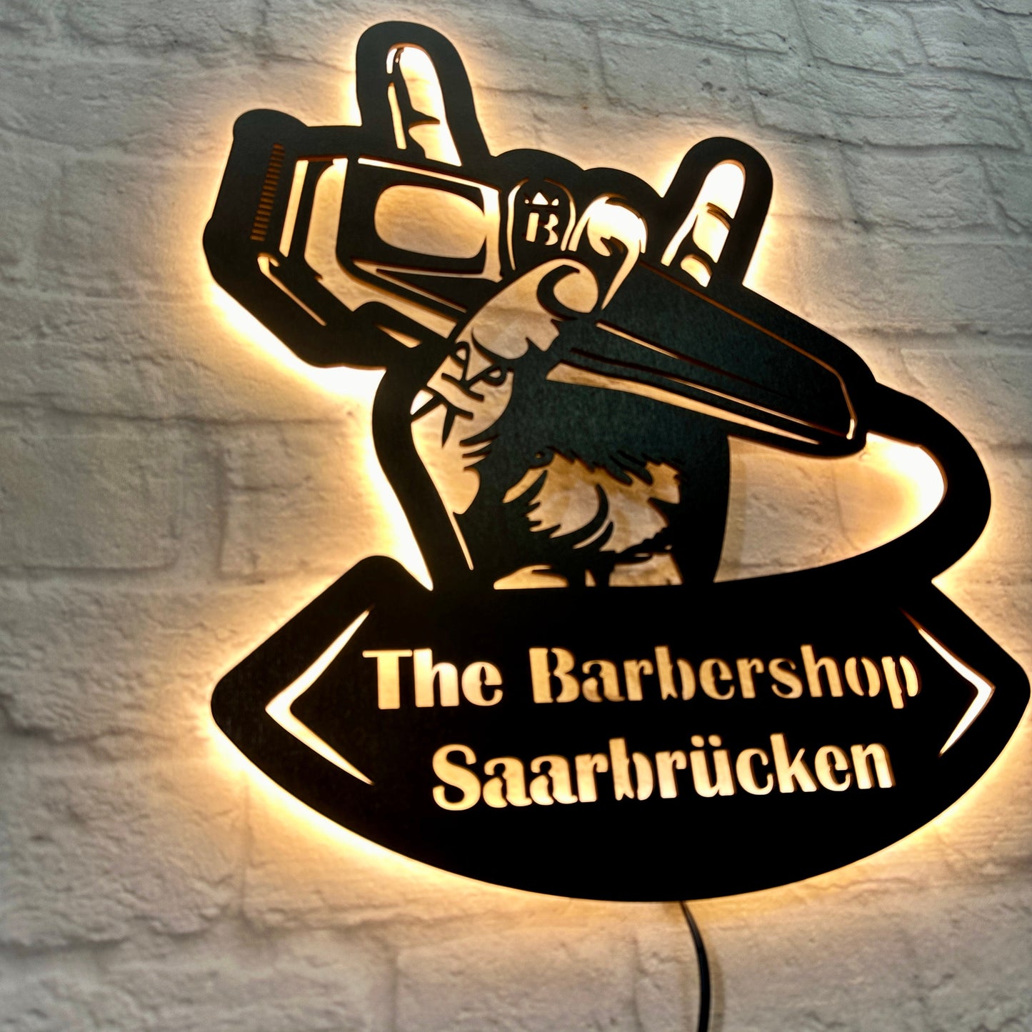 Geschenk für Barber Barbier Shop Friseur Wanddeko aus Holz Friseursalon Hairstyling Studio Geburtstag Jubiläum Barbershop Barbersalon