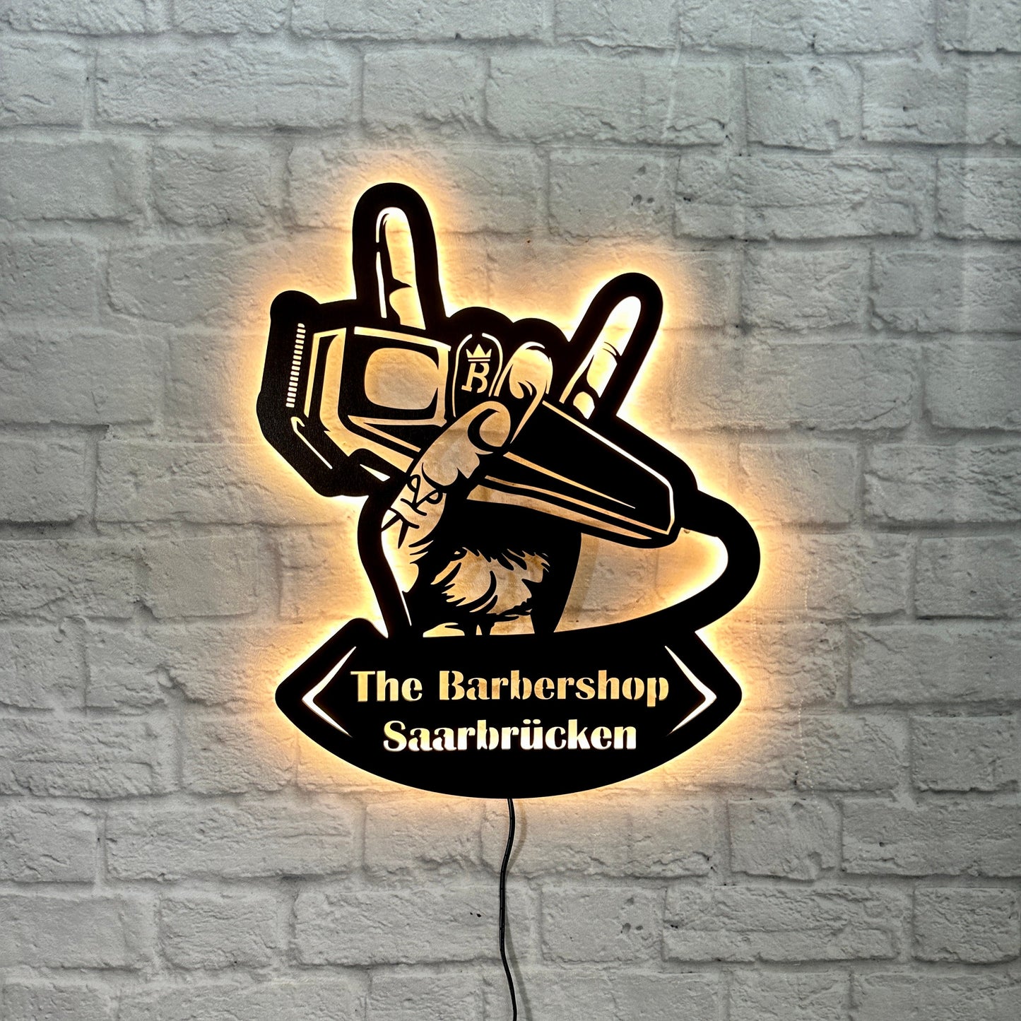 Geschenk für Barber Barbier Shop Friseur Wanddeko aus Holz Friseursalon Hairstyling Studio Geburtstag Jubiläum Barbershop Barbersalon